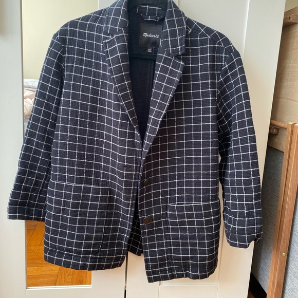 Madewell - Waffleback Shaw Blazer in Windowpane - Size XXS - Picture 8 of 13